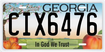 GA license plate CIX6476