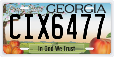 GA license plate CIX6477