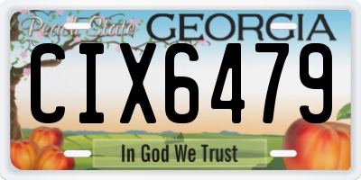 GA license plate CIX6479