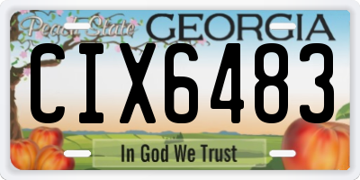 GA license plate CIX6483