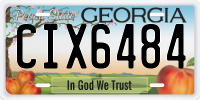 GA license plate CIX6484