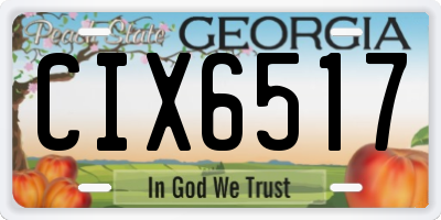 GA license plate CIX6517