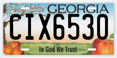 GA license plate CIX6530