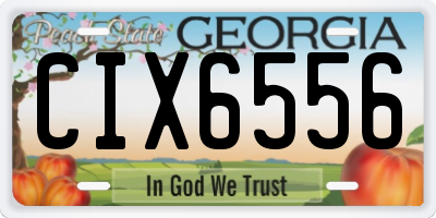 GA license plate CIX6556