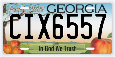 GA license plate CIX6557