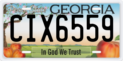 GA license plate CIX6559