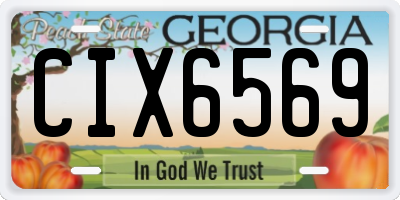 GA license plate CIX6569