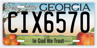 GA license plate CIX6570