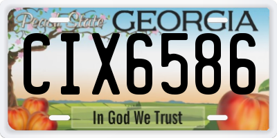 GA license plate CIX6586