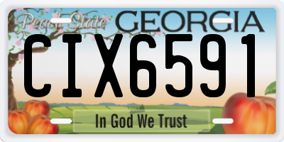 GA license plate CIX6591