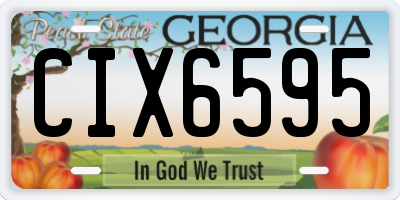 GA license plate CIX6595