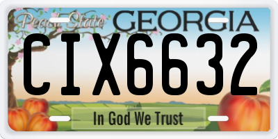 GA license plate CIX6632
