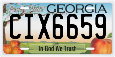 GA license plate CIX6659