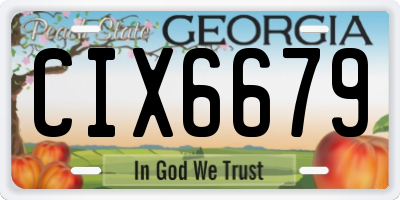 GA license plate CIX6679