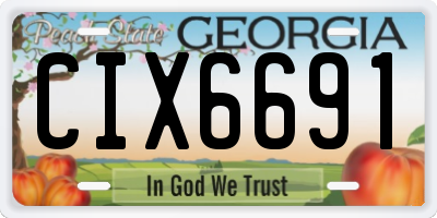 GA license plate CIX6691