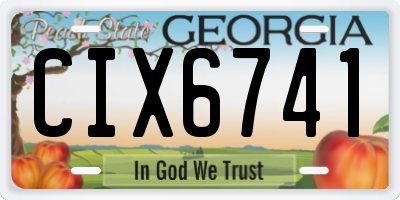 GA license plate CIX6741