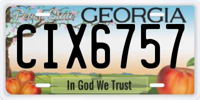 GA license plate CIX6757