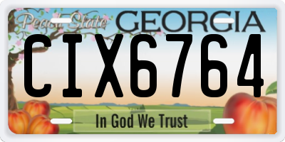 GA license plate CIX6764