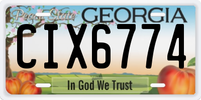 GA license plate CIX6774