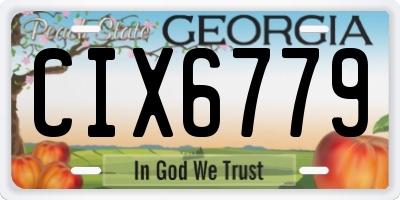 GA license plate CIX6779