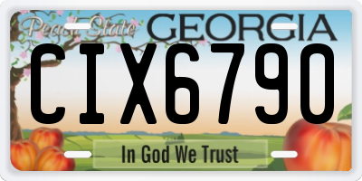 GA license plate CIX6790