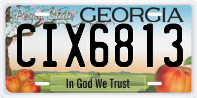GA license plate CIX6813