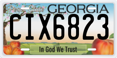 GA license plate CIX6823