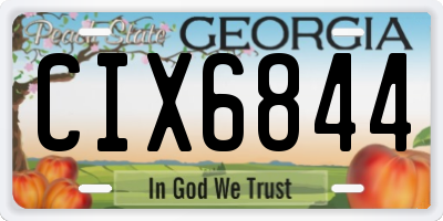 GA license plate CIX6844