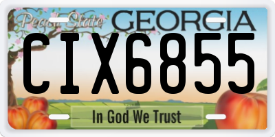 GA license plate CIX6855