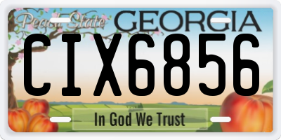 GA license plate CIX6856