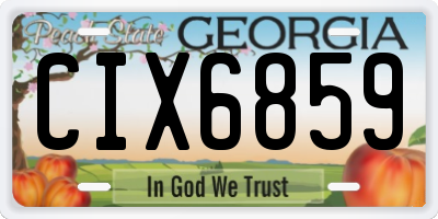GA license plate CIX6859