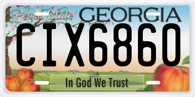 GA license plate CIX6860
