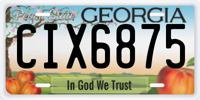 GA license plate CIX6875