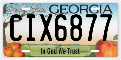 GA license plate CIX6877