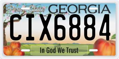 GA license plate CIX6884