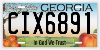 GA license plate CIX6891