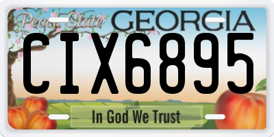 GA license plate CIX6895