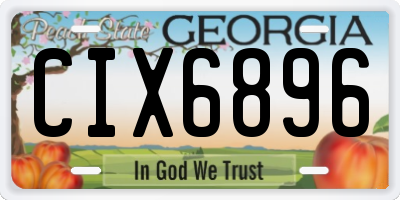 GA license plate CIX6896