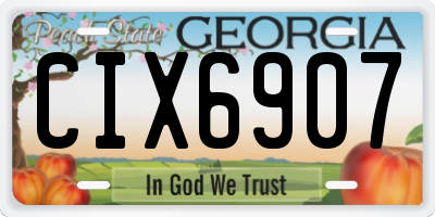 GA license plate CIX6907