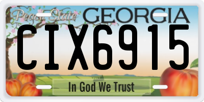 GA license plate CIX6915