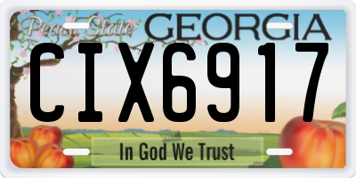 GA license plate CIX6917