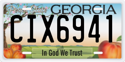 GA license plate CIX6941