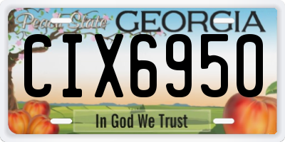 GA license plate CIX6950