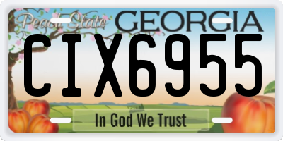 GA license plate CIX6955