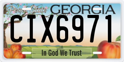 GA license plate CIX6971