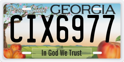 GA license plate CIX6977