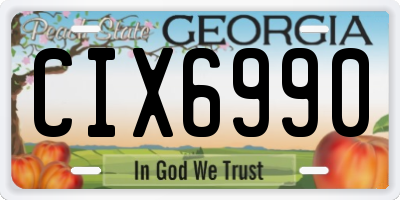 GA license plate CIX6990