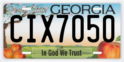 GA license plate CIX7050
