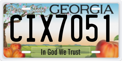 GA license plate CIX7051