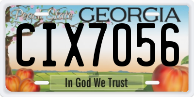 GA license plate CIX7056